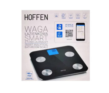 Waga łazienkowa smart z funkcją analizy Hoffen Czarna - obrazek 2