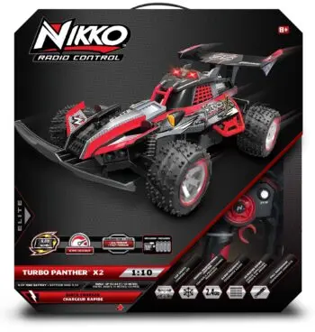 Nikko Turbo Panther x2 RC 20 km/h 50m Zdalnie Sterowany Czerwony - obrazek 3