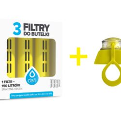 Zestaw 3 Filtry do Butelki Filtr Dafi SOFT i SOLID Żółty