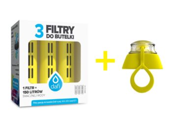 Zestaw 3 Filtry do Butelki Filtr Dafi SOFT i SOLID Żółty