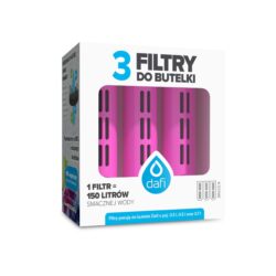 Zestaw 3 Filtry do Butelki Filtr Dafi SOFT i SOLID Flamingowy