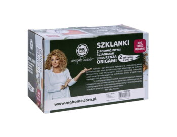 Szklanki MG HOME Renza Origami 2x300ml podwójna ścianka - obrazek 3