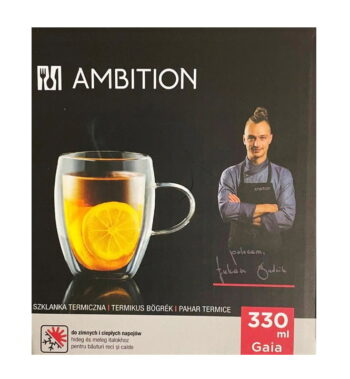 Szklanka Termiczna z Uchem Ambition Gaia 330ml podwójna ścianka - obrazek 3