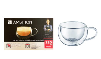Szklanka Kubek Termiczny Ambition Gaia 220ml Podwójna Ścianka