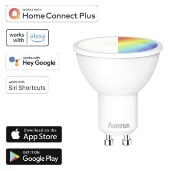 Hama Żarówka LED WIFI GU10, 5,5W RGB+CCT 400lm A+ - obrazek 4