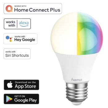 Hama Żarówka LED WIFI E27, 10W RGB+CCT 806lm A+ - obrazek 4