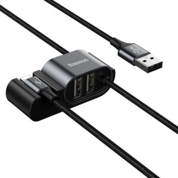 Baseus Kabel USB C HUB ładowarka Przedłużka 1,5m 2x USB - obrazek 2