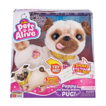 Interaktywny Tańczący Piesek Pies Mops Pluszak Zuru Pets Alive - obrazek 7