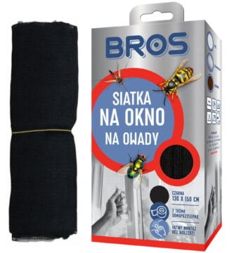 Siatka na Okno na Owady Bros Czarna 130 x 150 cm