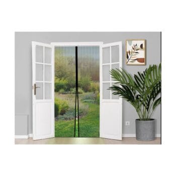 Siatka Magnetyczna na Drzwi na Owady Czarna 80-100 x 210-220 cm - obrazek 2