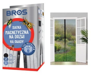 Siatka Magnetyczna na Drzwi na Owady Czarna 80-100 x 210-220 cm