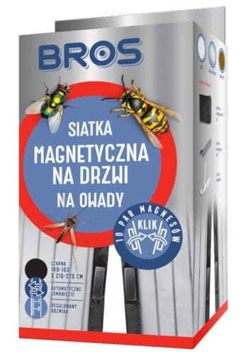 Siatka Magnetyczna na Drzwi na Owady Czarna 80-100 x 210-220 cm - obrazek 3