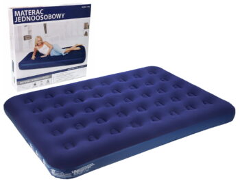 Welurowy Materac Dwuosobowy 192 x 135 x 22 cm Dmuchany