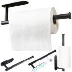 Uchwyt Wieszak na Ręcznik Papierowy Metalowy Czarny Loft