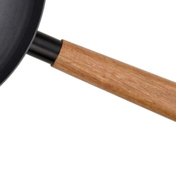 Patelnia Wok Kantoński Stalowy Chiński Głęboki 35 cm - obrazek 3