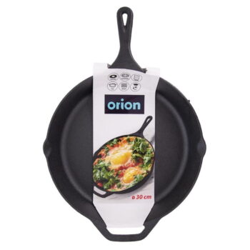 Patelnia Żeliwna Okrągła 30 cm Talerz Żeliwny - obrazek 5