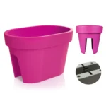 Donica Balkonowa na Poręcz Barierkę Fuksja 39,6cm Duża LOFLY