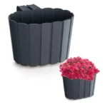 Donica Balkonowa na Poręcz Barierkę Antacyt 21,2cm Doniczka