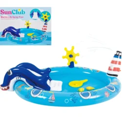 Basen dla Dzieci Dmuchany ze Zraszaczem, Zjeżdżalnią SunClub