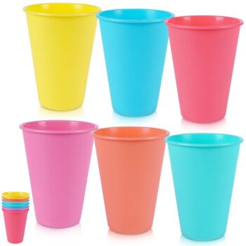 Kubki Wielorazowe 6szt. 400ml Plastikowe Zestaw