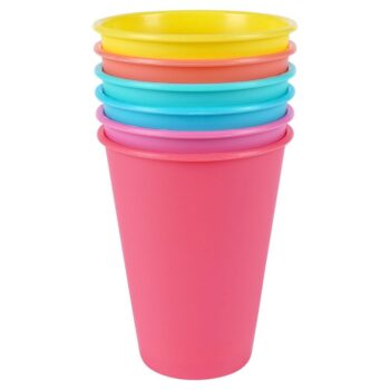 Kubki Wielorazowe 6szt. 400ml Plastikowe Zestaw