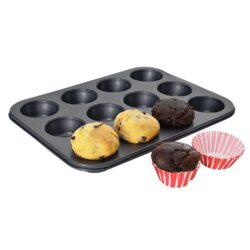 Blaszka do Pieczenia Muffinek Foremka do Muffin z Papilotkami