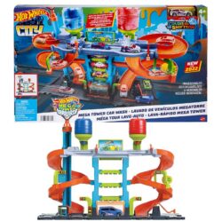 Hot Wheels City Zakręcona Megamyjnia + Autko Zmieniające Kolor