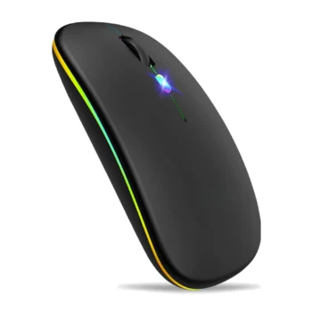Myszka Bezprzewodowa Ładowana USB Bluetooth 5.0 LED Czarna