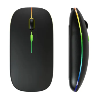 Myszka Bezprzewodowa Ładowana USB Bluetooth 5.0 LED Czarna