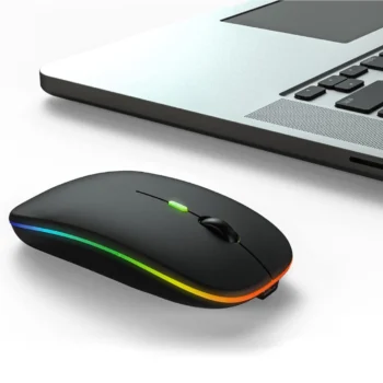 Myszka Bezprzewodowa Ładowana USB Bluetooth 5.0 LED Czarna