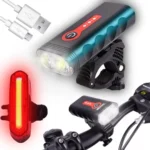lampka Rowerowa Zestaw Przód Tył Mocna 1800lm Ładowana USB