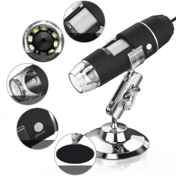 Mikroskop Cyfrowy na USB z Przybliżeniem x1600 2Mpx 8 LED