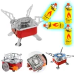 Kuchenka Turystyczna Gazowa Kuchenka Kempingowa + 4 Kartusze