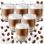 Szklanki Termiczne 6 szt. 350 ml Zestaw Szklanek Termicznych