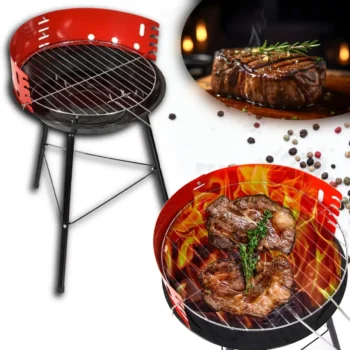 Tradycyjny Grill Ogrodowy Węglowy Składany 35cm + Ruszt