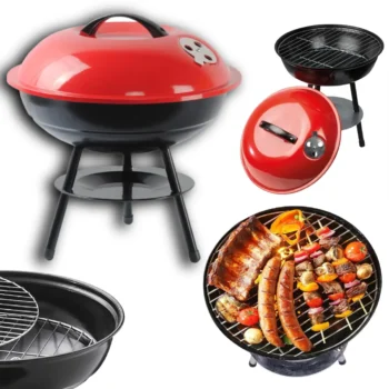 Grill Ogrodowy z Pokrywką na kółkach 48cm Węglowy Tradycyjny