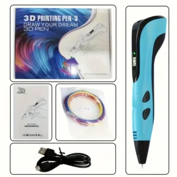 Długopis 3D dla Dzieci Drukarka 3D Pen 20 + 3 Filamenty Nowy - obrazek 4