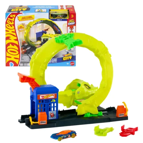 Hot Wheels City Zakręcony Tor Węża JBM63 Tor Wyścigowy Auto