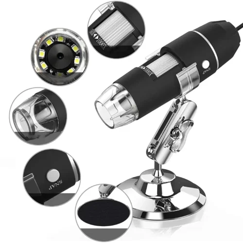 Mikroskop Cyfrowy na USB z Przybliżeniem x1600 2Mpx 8 LED