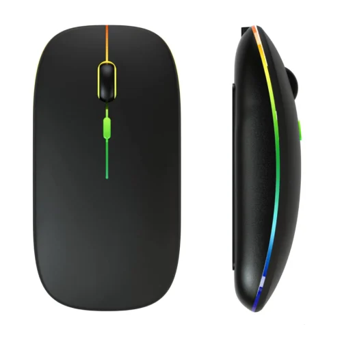 Myszka Bezprzewodowa Ładowana USB Bluetooth 5.0 LED Czarna