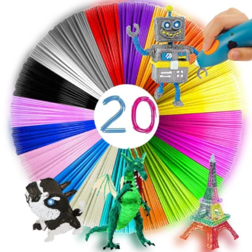 Wkłady do Długopisu 3D Pen 20 Kolorów Filamenty PLA 100m